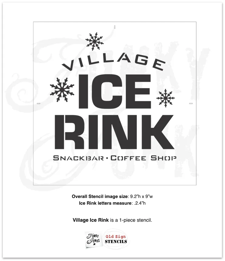 FJ109 Funky Junk's Village Ice Rink