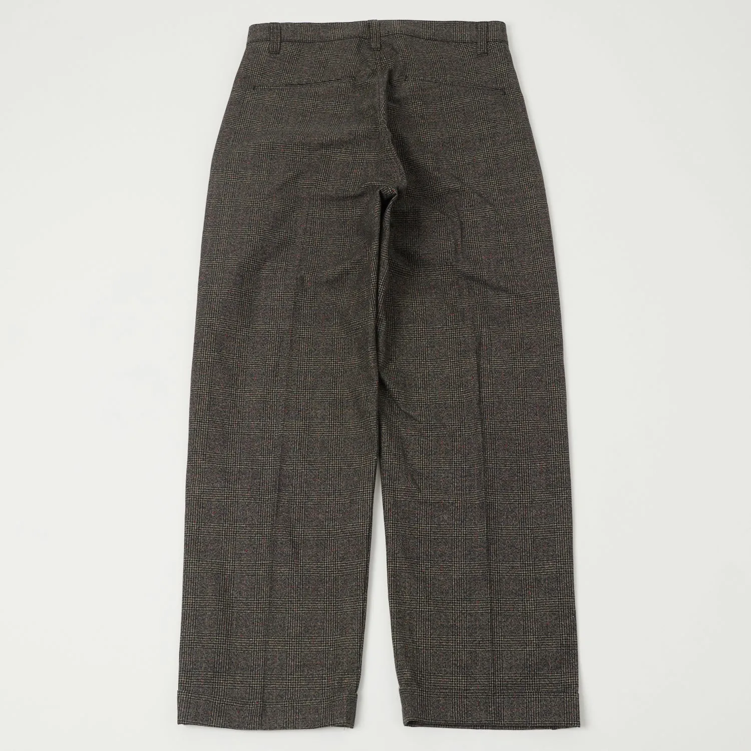 Full Count 1128 Schonherr Weaving Cloth Farmers Trouser - Brown Check