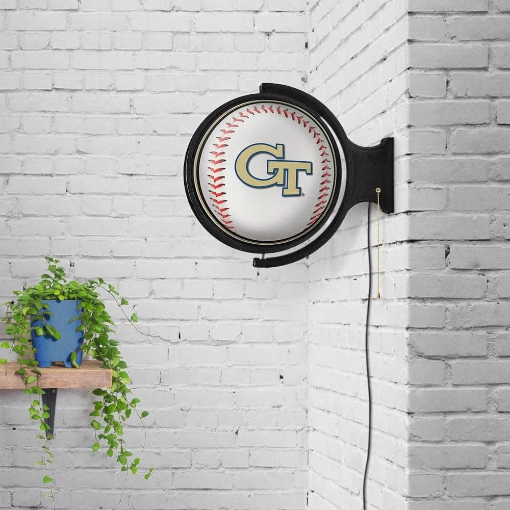Georgia Tech Yellow Jackets: Baseball - Rotating Lighted Wall Sign