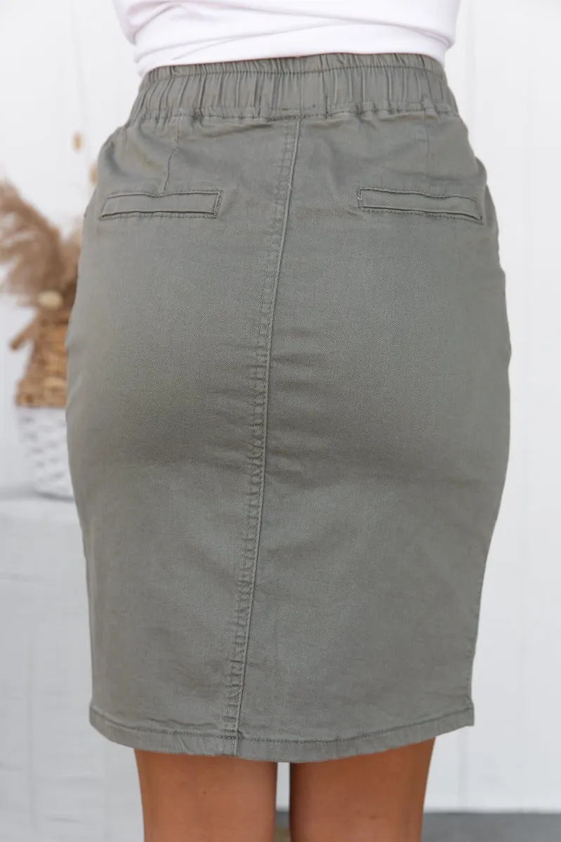 Ghosting You Denim Skirt