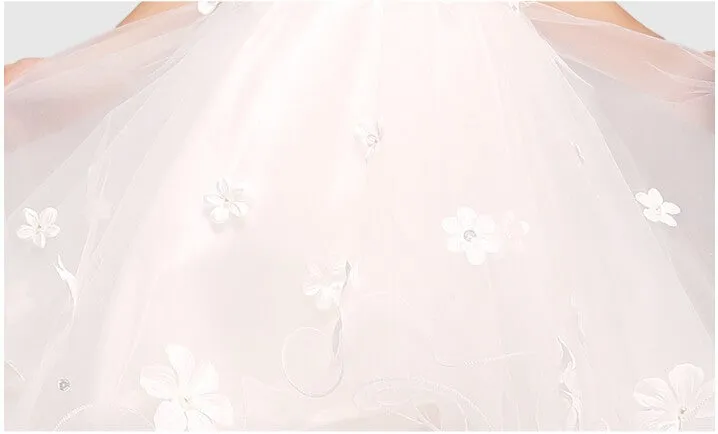 Glitz Spaghetti Straps Princess Flower Girl/Pageant Dress With Long Train