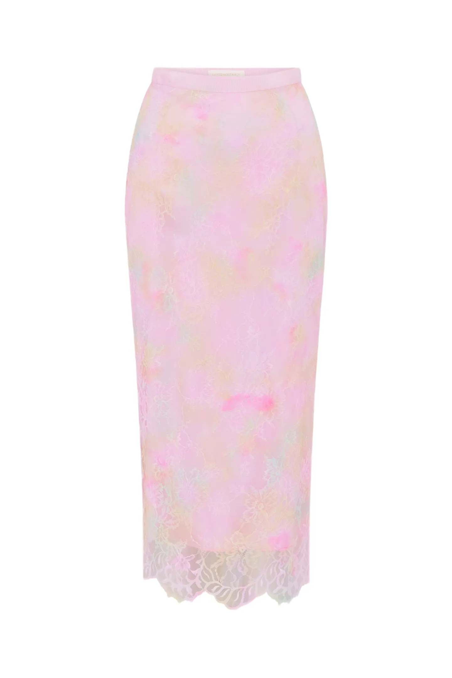 Goodall Tie-Dye Lace Maxi Skirt