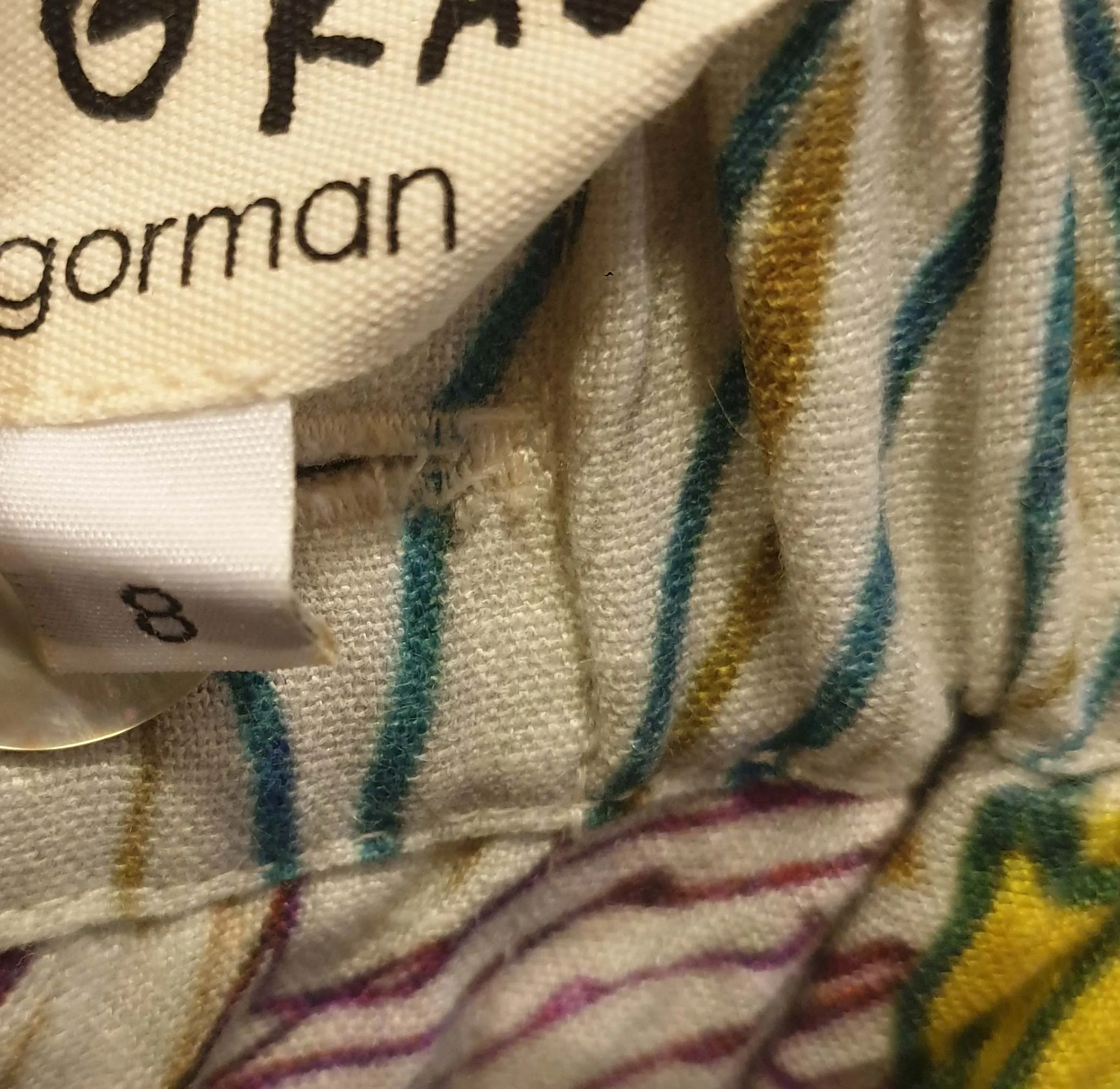 Gorman   Mangkaja linen print wide leg pants size 8