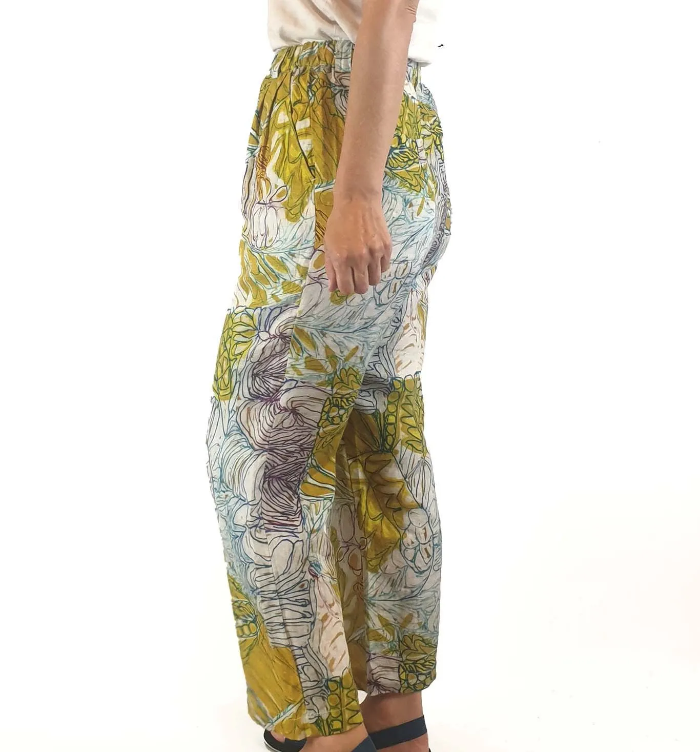 Gorman   Mangkaja linen print wide leg pants size 8