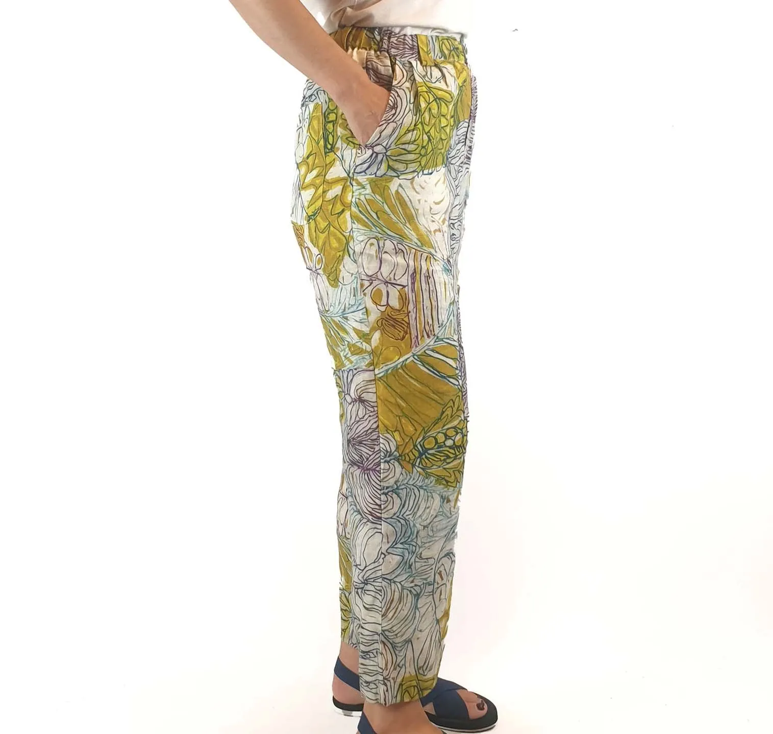 Gorman   Mangkaja linen print wide leg pants size 8