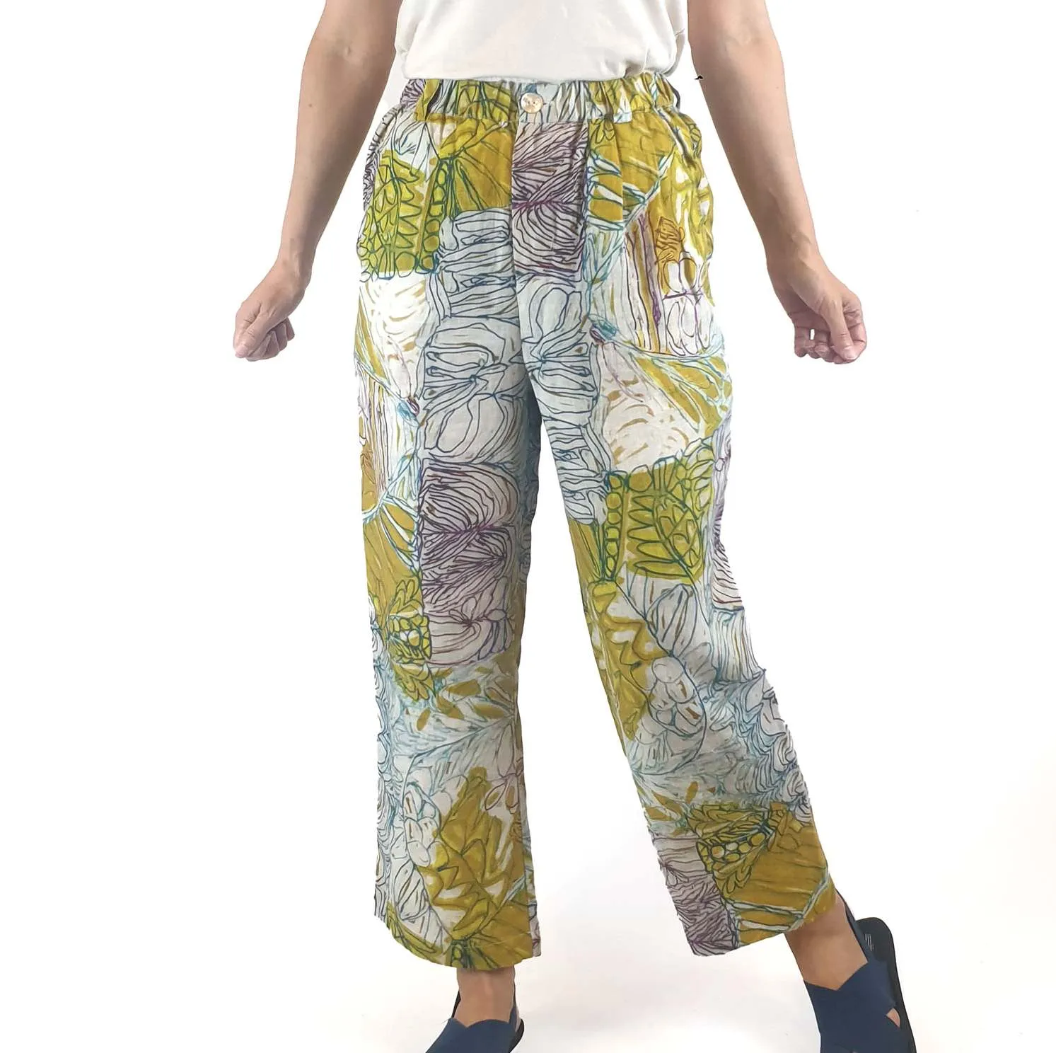 Gorman   Mangkaja linen print wide leg pants size 8