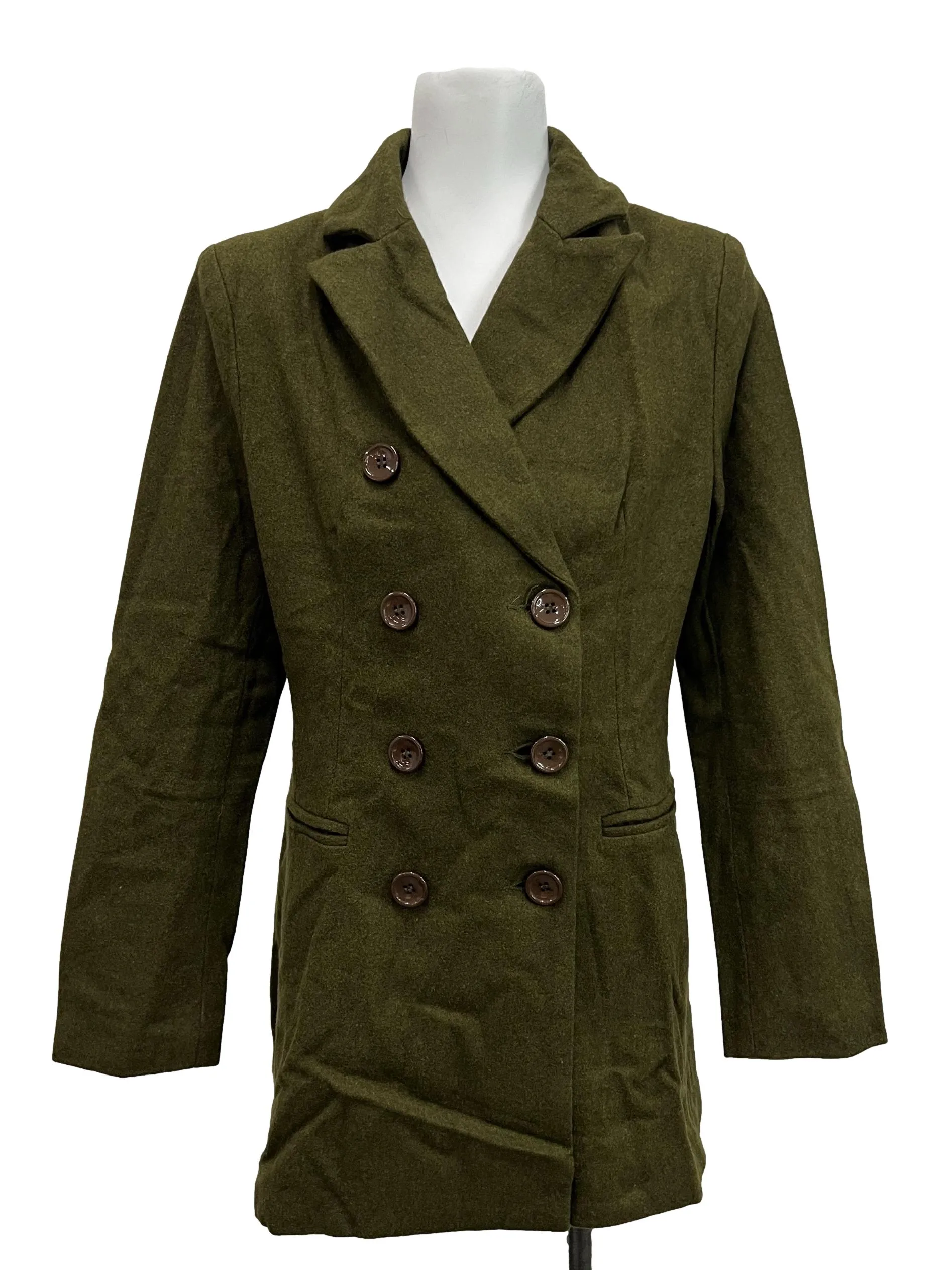 Green Double Breasted Coat