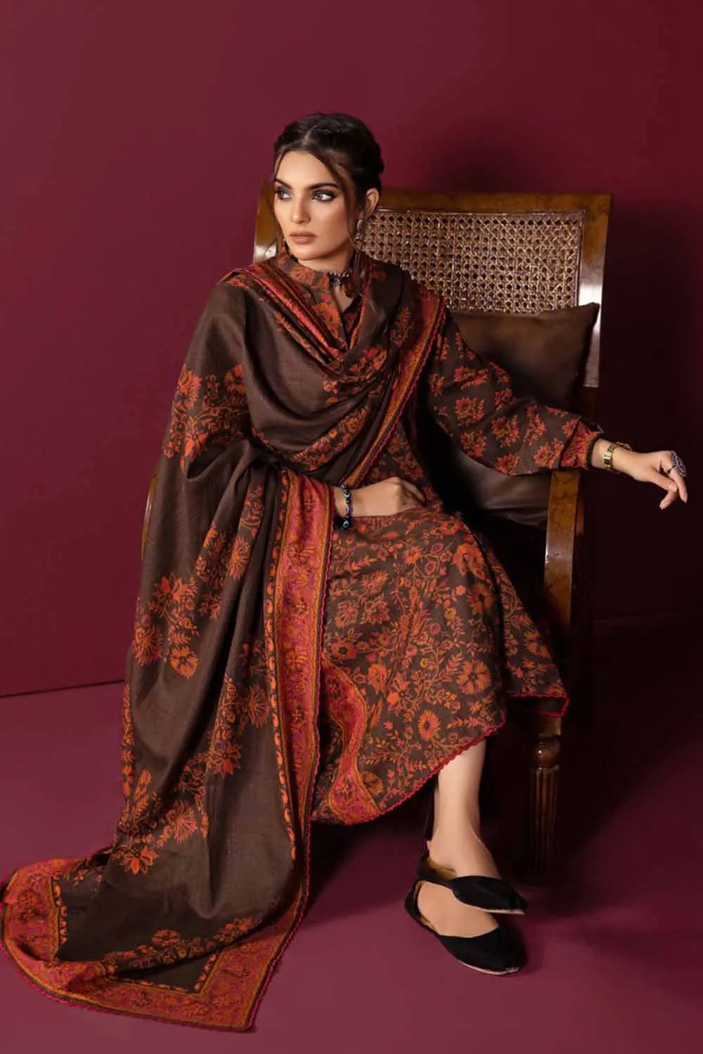 Gul Ahmed 3PC Cotton Linen Unstitched Suit K-32002