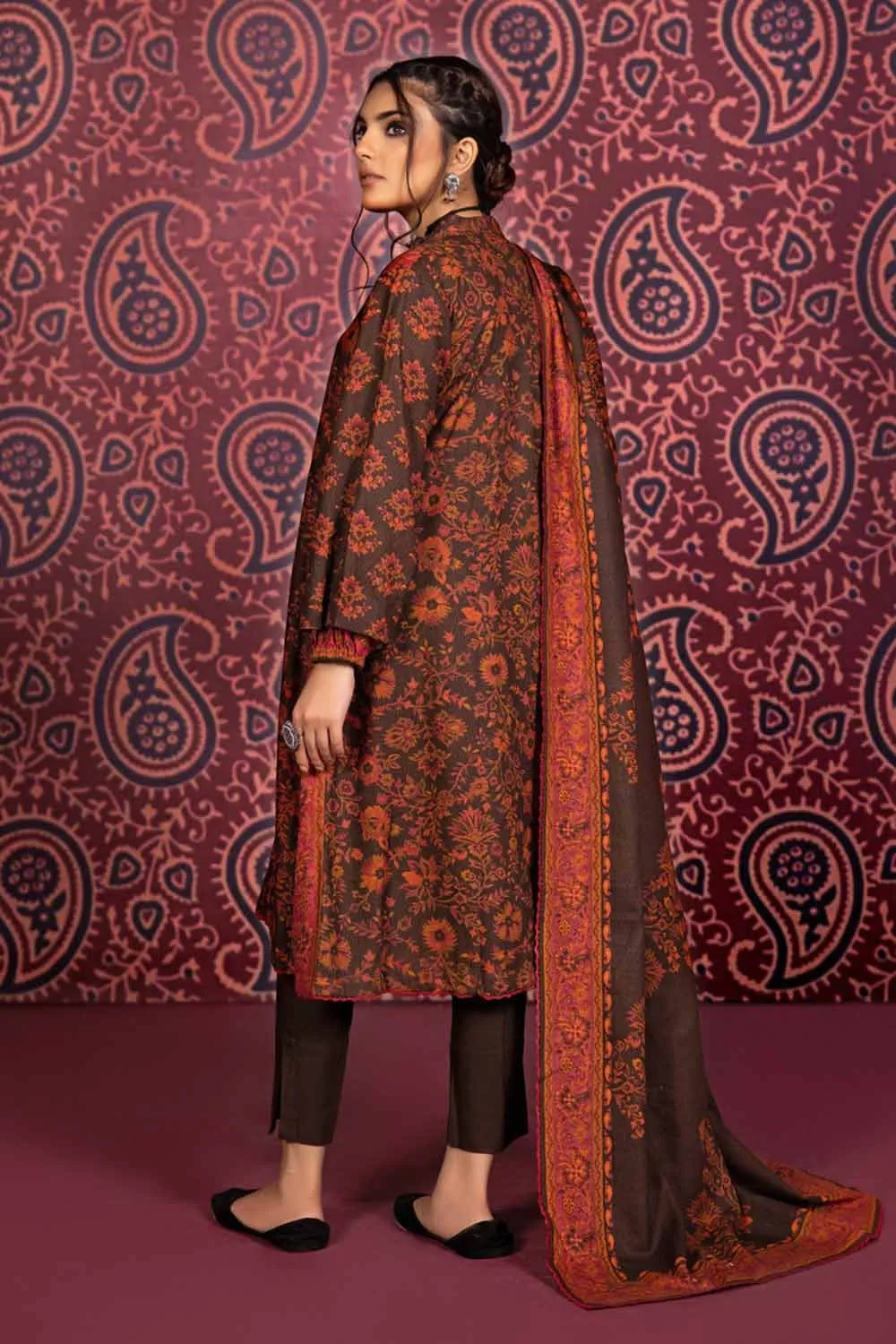 Gul Ahmed 3PC Cotton Linen Unstitched Suit K-32002
