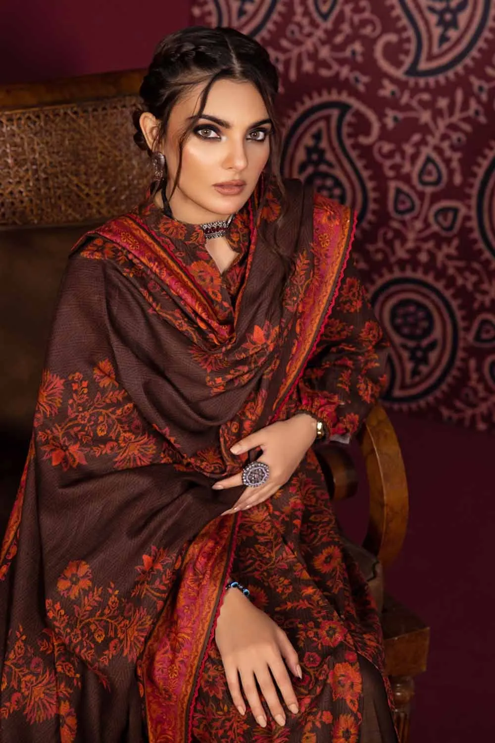 Gul Ahmed 3PC Cotton Linen Unstitched Suit K-32002