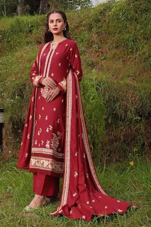 Gul Ahmed 3PC Embroidered Linen Unstitched Suit LT-32012