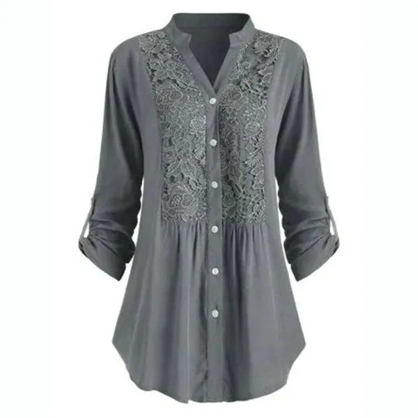 Hailei - Lange Bluse Mit Puffärmeln Für Frauen