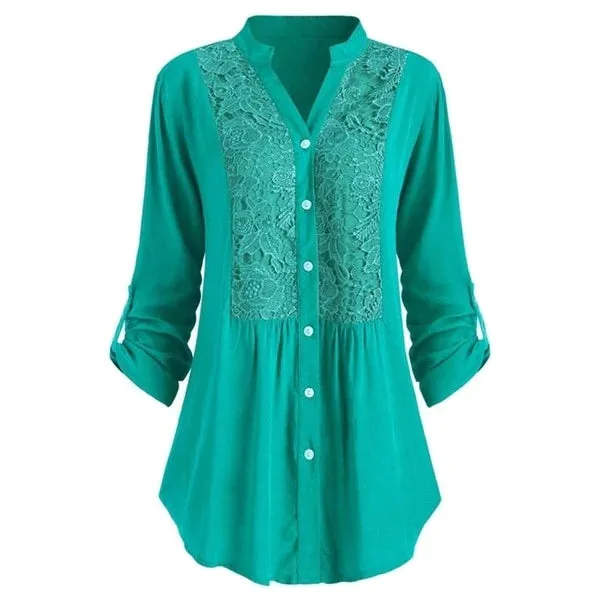 Hailei - Lange Bluse Mit Puffärmeln Für Frauen