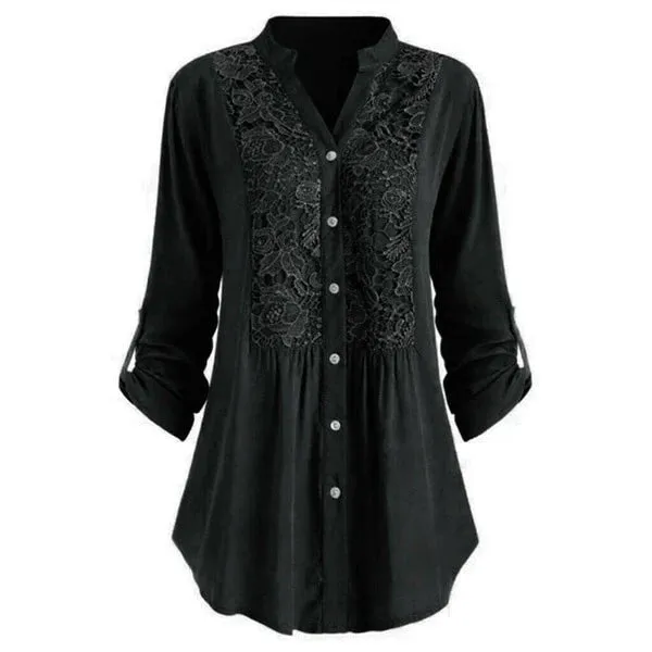 Hailei - Lange Bluse Mit Puffärmeln Für Frauen