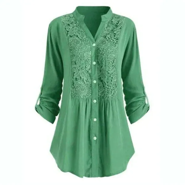 Hailei - Lange Bluse Mit Puffärmeln Für Frauen