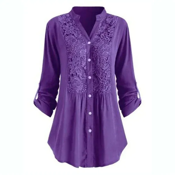 Hailei - Lange Bluse Mit Puffärmeln Für Frauen