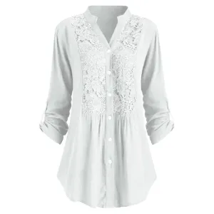 Hailei - Lange Bluse Mit Puffärmeln Für Frauen