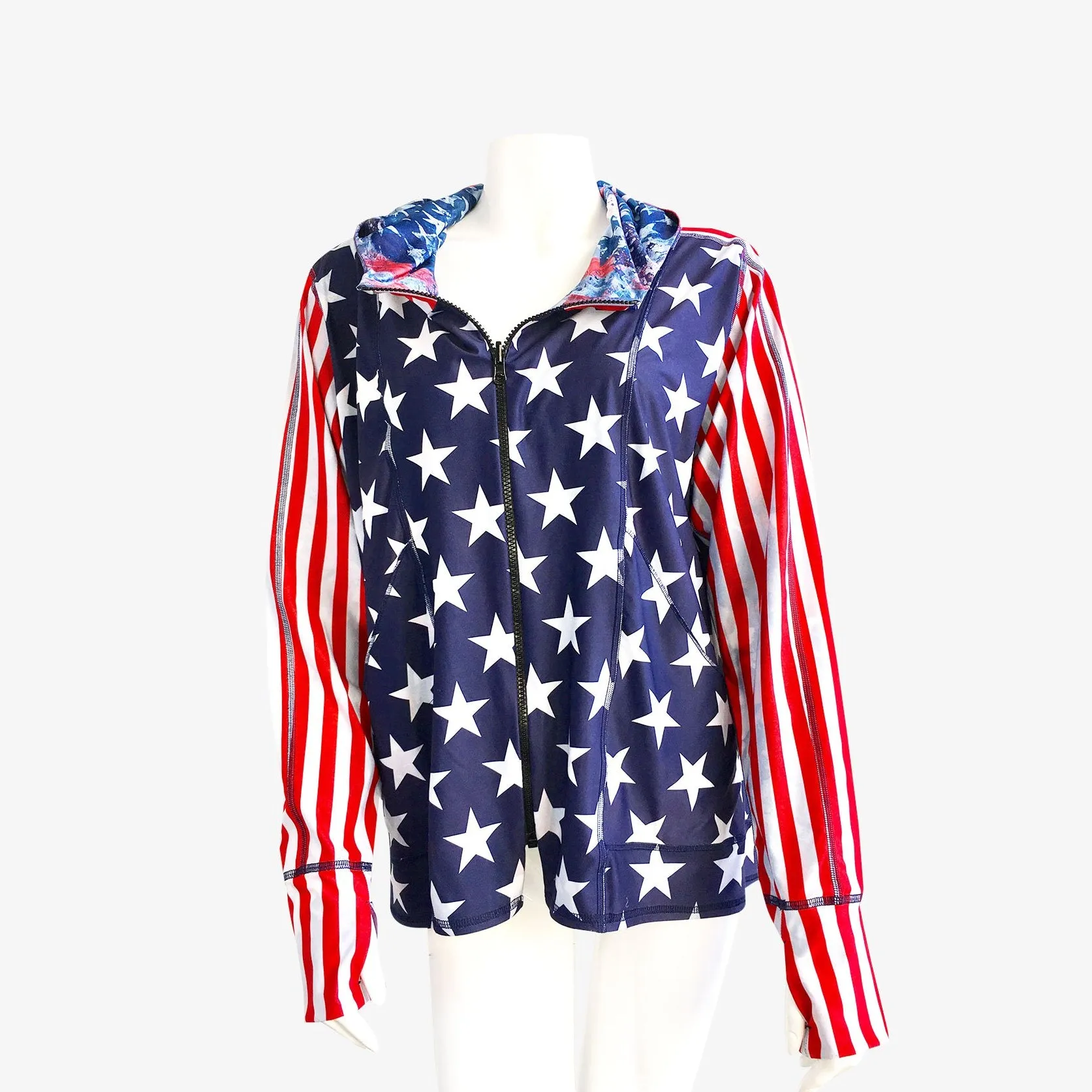 HOODIE STARS & STRIPES/BLUE STARS