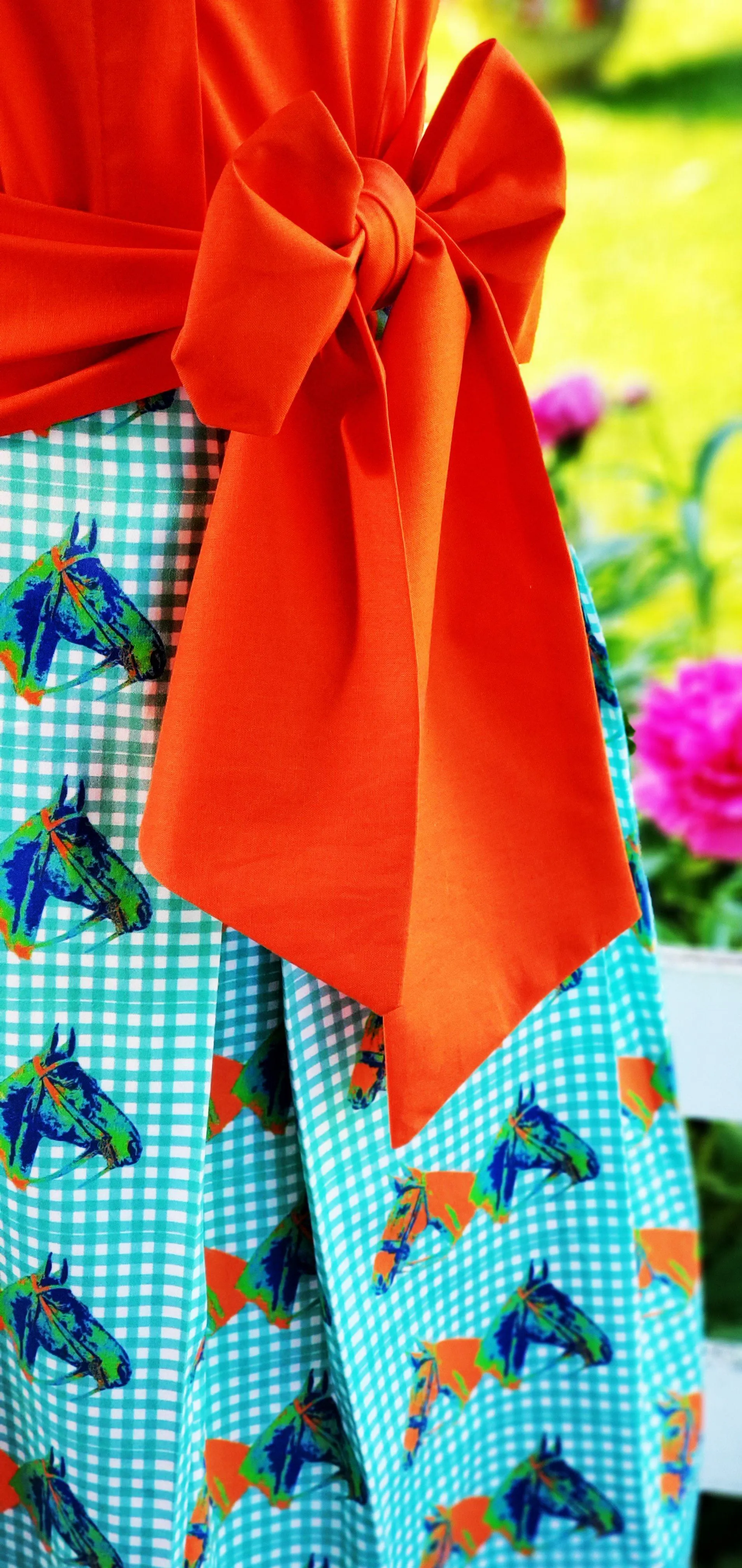 HORSE COUNTRY SKIRT IN TURQUOISE