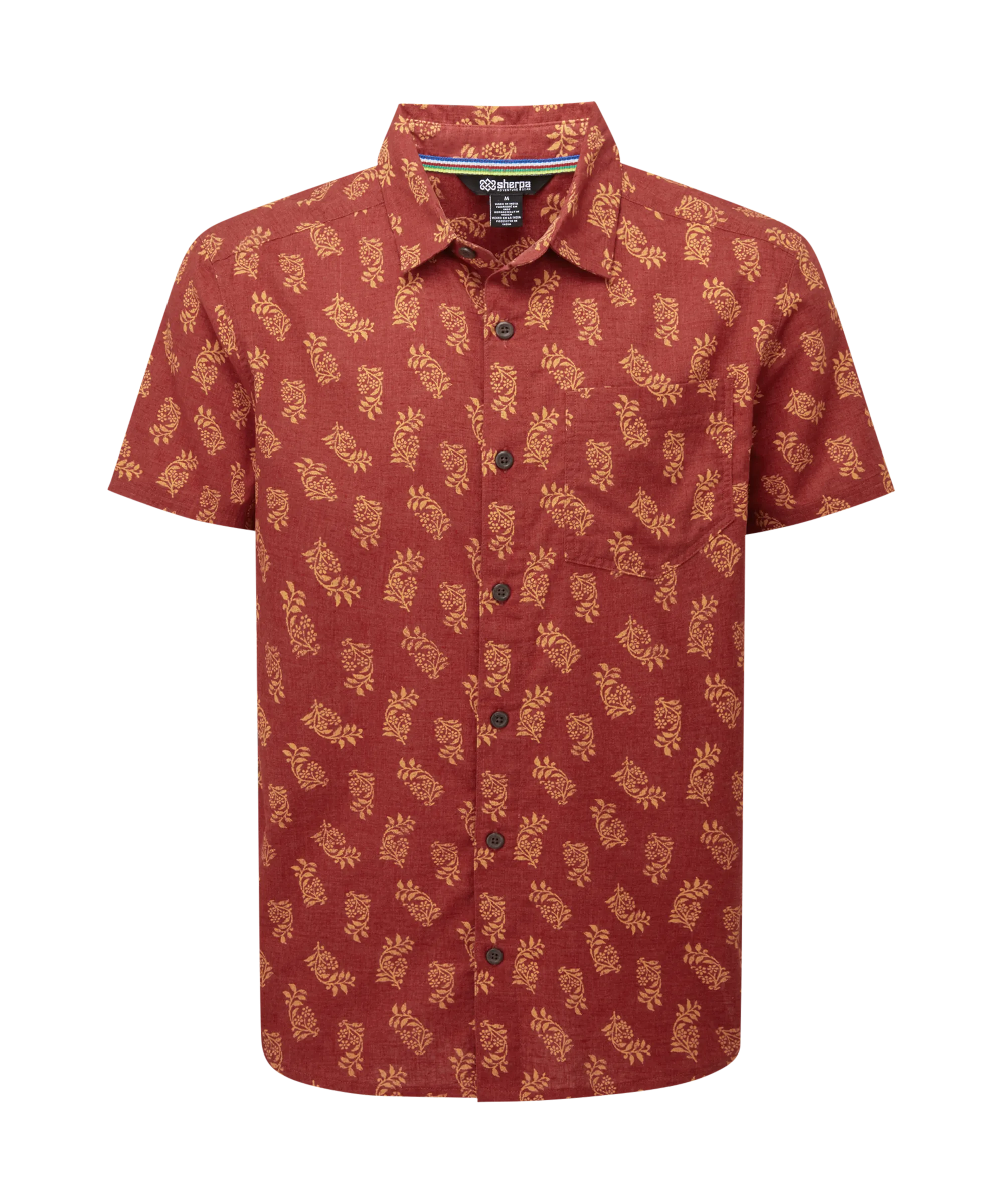 Indi Floral Short Sleeve Shirt - Clay Red