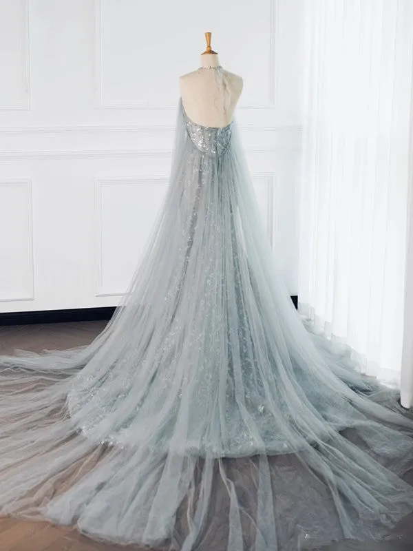 JazzHer Pretty Mermaid High Neckline Sequin Long Prom Dresses Party Gown Evening Dress (PRE-ORDER)