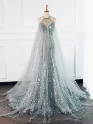 JazzHer Pretty Mermaid High Neckline Sequin Long Prom Dresses Party Gown Evening Dress (PRE-ORDER)