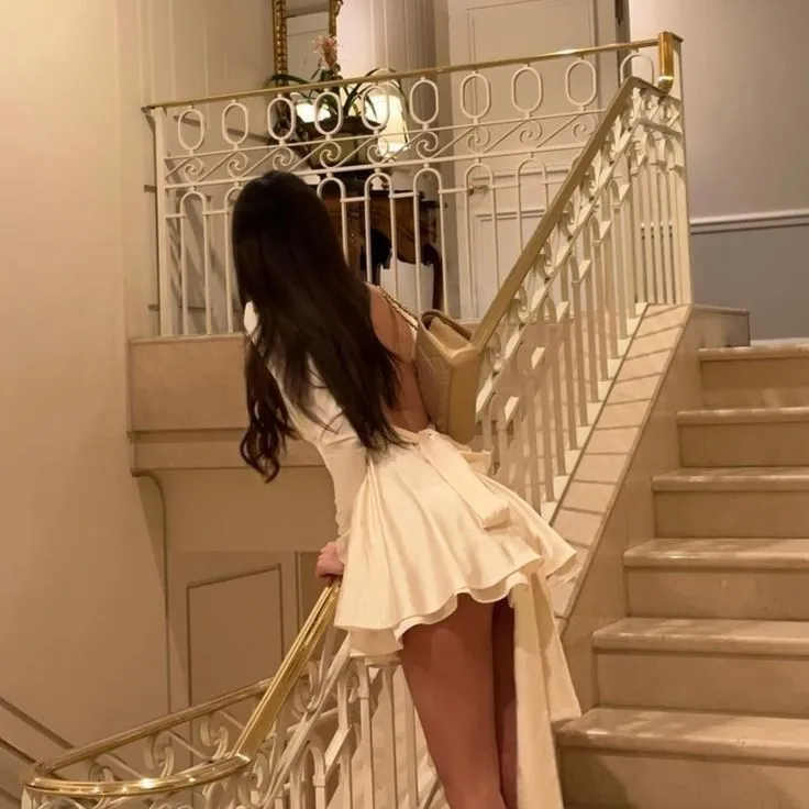 JazzHer Sexy Ball Gown High Neckline Long Sleeves White Backless Homecoming Dresses st Birthday Outfit (PRE-ORDER)
