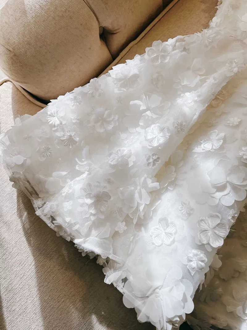 JazzHer Sexy Ball Gown Spaghetti Straps White Lace Short Homecoming Dresses Birthday Outfits (PRE-ORDER)