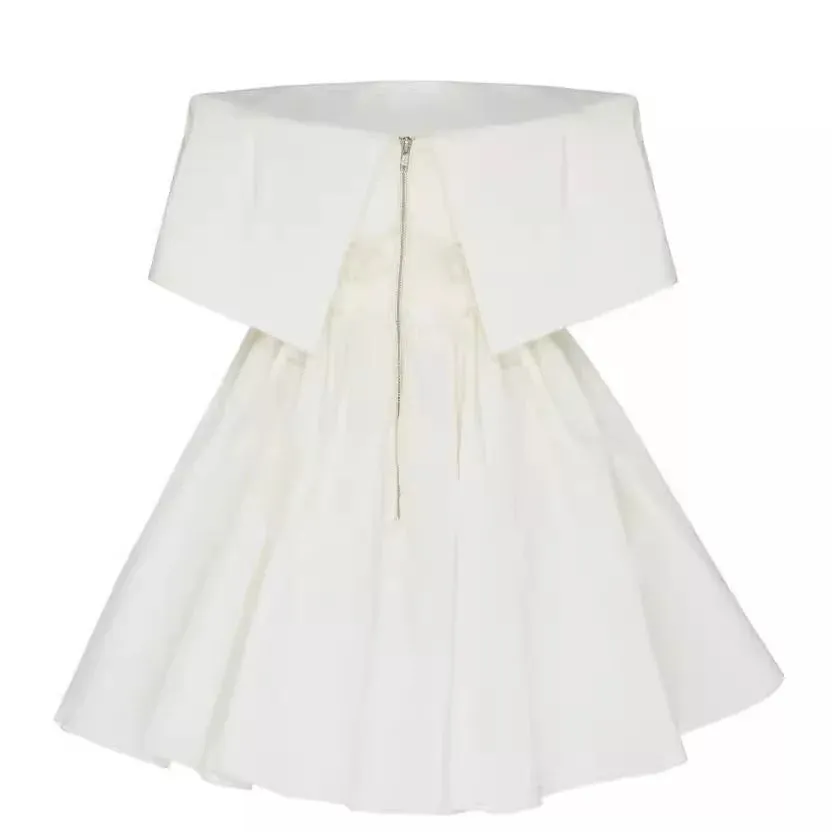 JazzHer Simple Ball Gown Off The Shoulder White Homecoming Dresses th Birthday Outfits Party Dress (PRE-ORDER)