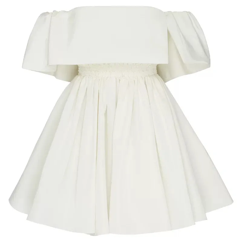 JazzHer Simple Ball Gown Off The Shoulder White Homecoming Dresses th Birthday Outfits Party Dress (PRE-ORDER)