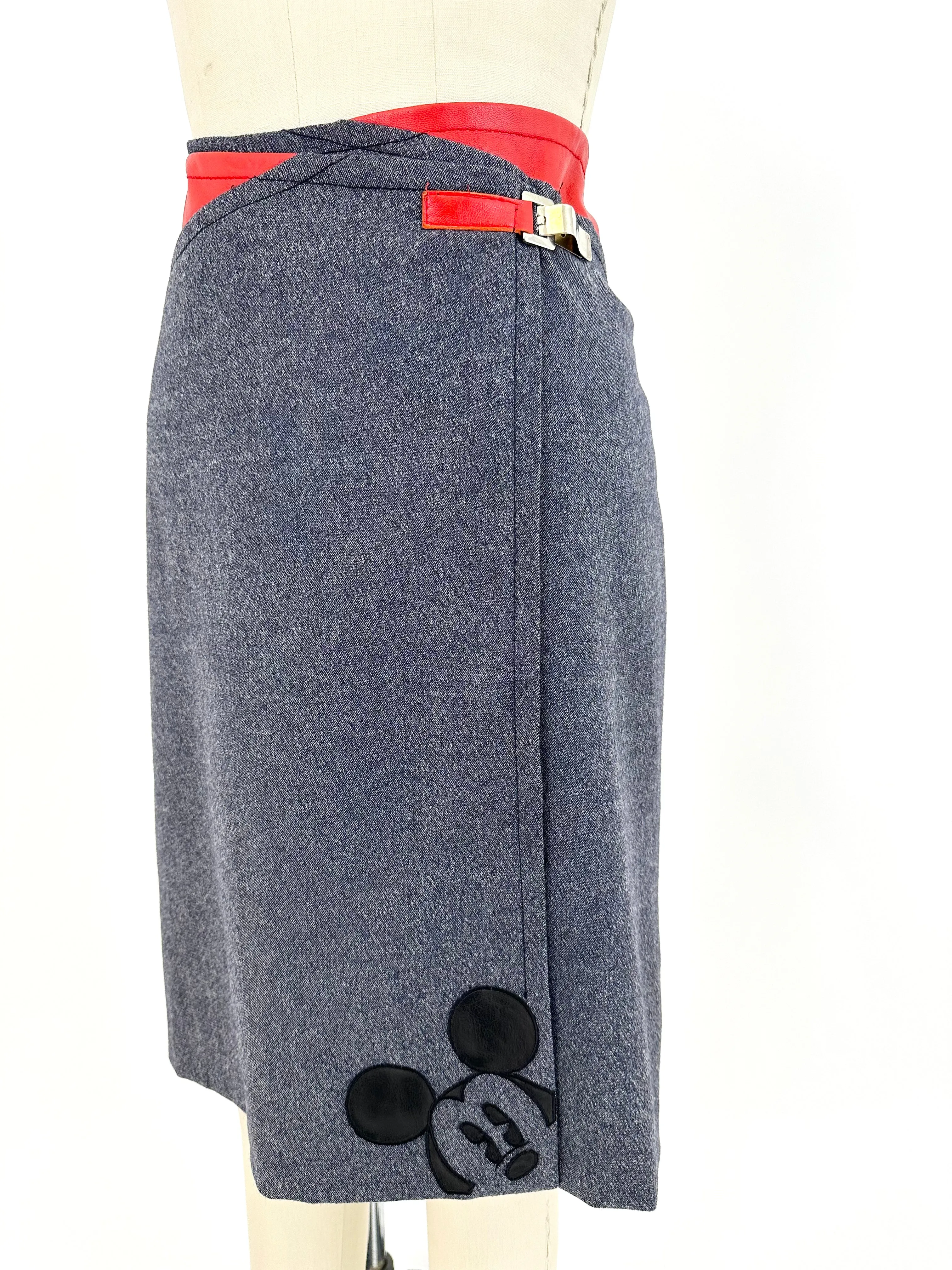 JC de Castelbajac Mickey Mouse Wrap Skirt