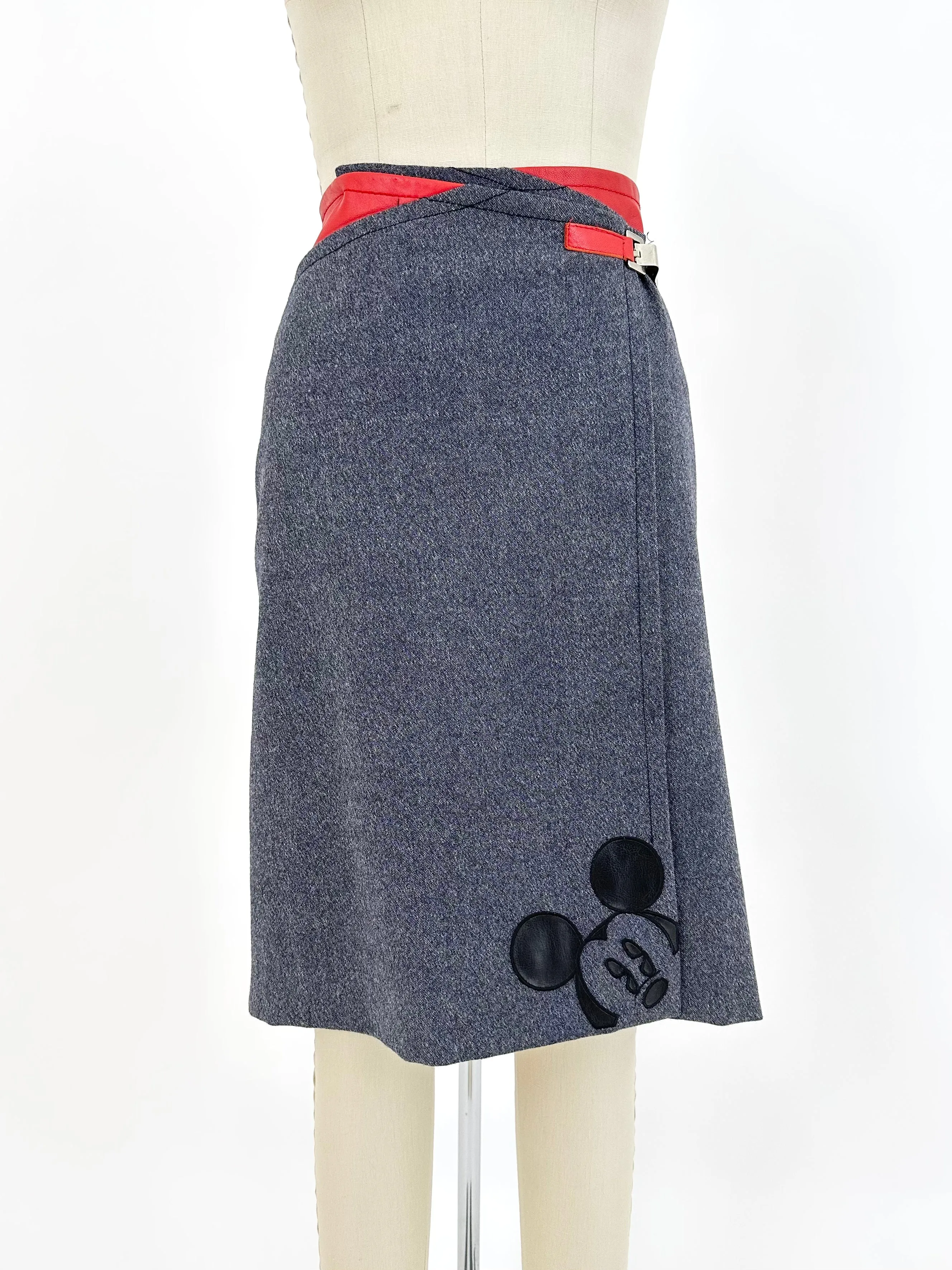 JC de Castelbajac Mickey Mouse Wrap Skirt