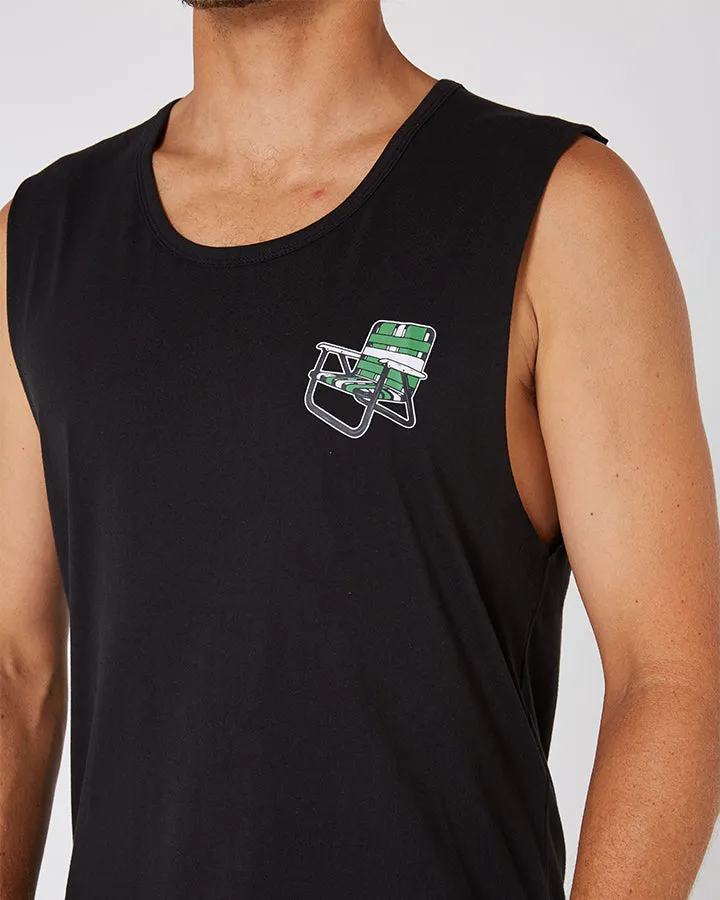 Jetpilot Get Lost Mens Muscle Tee - Black