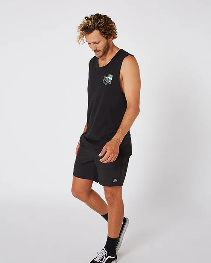 Jetpilot Get Lost Mens Muscle Tee - Black