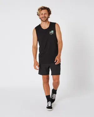 Jetpilot Get Lost Mens Muscle Tee - Black