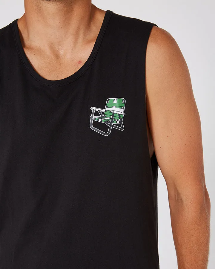 Jetpilot Get Lost Mens Muscle Tee - Black