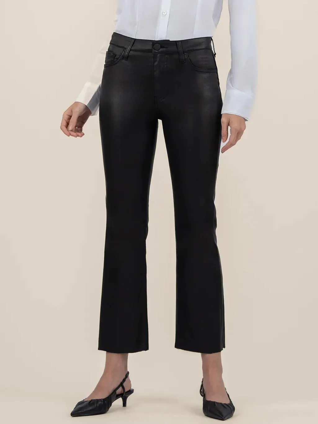 Kelsey High Rise Coated Ankle Jean - Black FINAL SALE