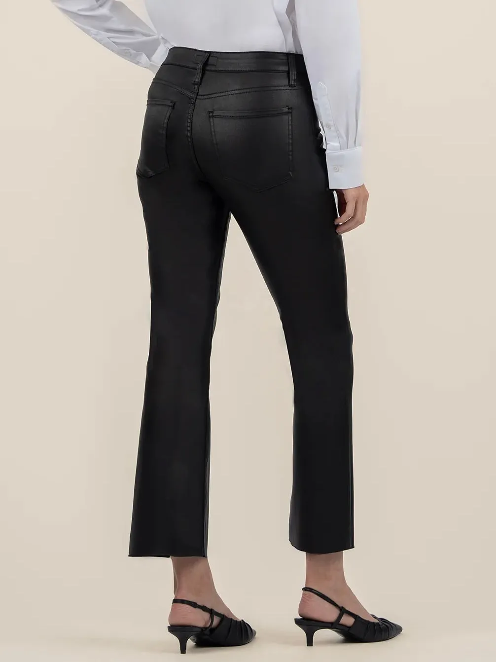 Kelsey High Rise Coated Ankle Jean - Black FINAL SALE