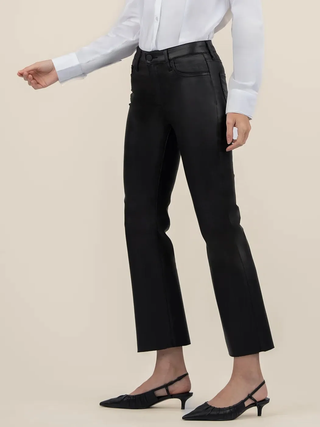 Kelsey High Rise Coated Ankle Jean - Black FINAL SALE