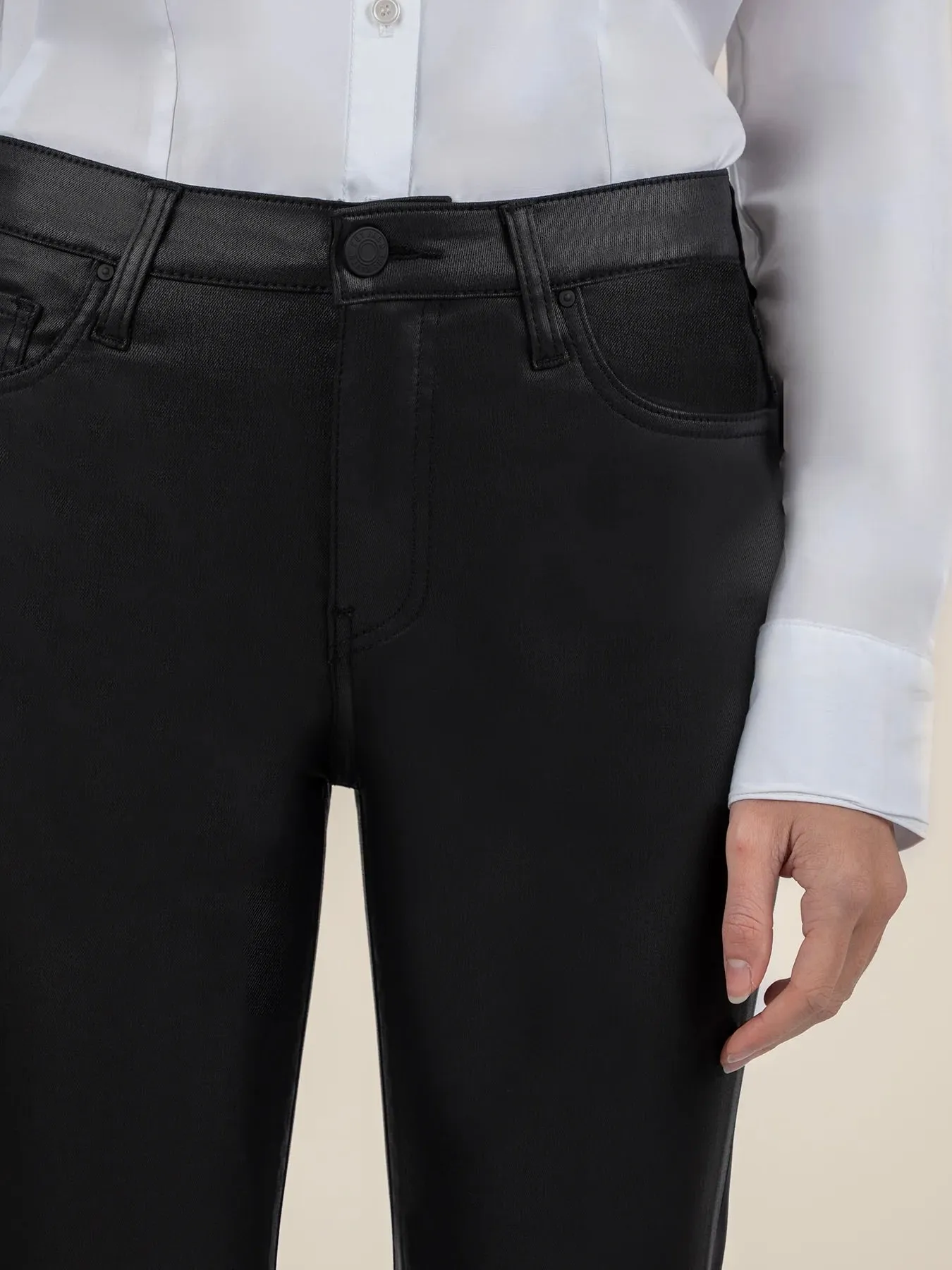 Kelsey High Rise Coated Ankle Jean - Black FINAL SALE