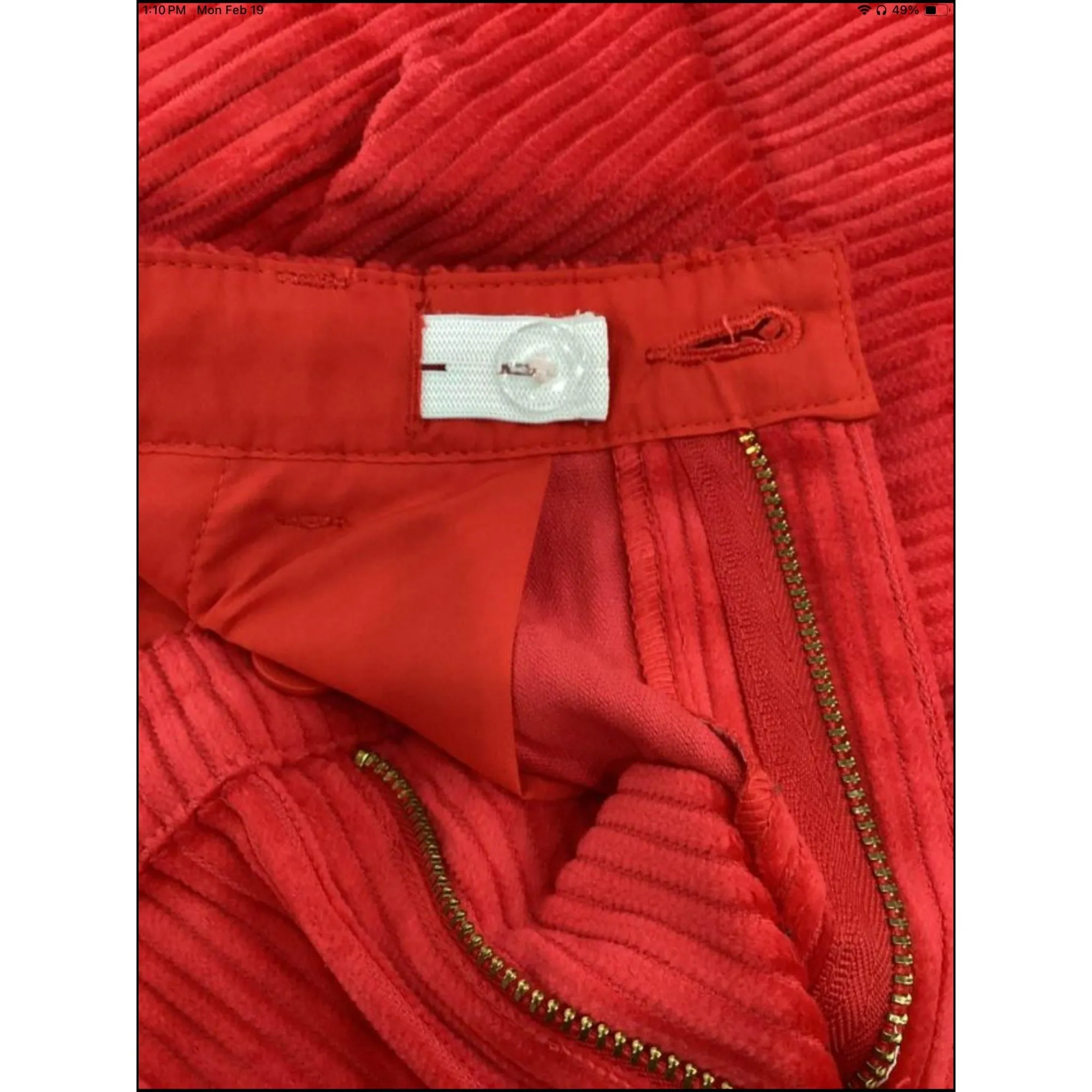 Kid Girl Red Corduroy pants