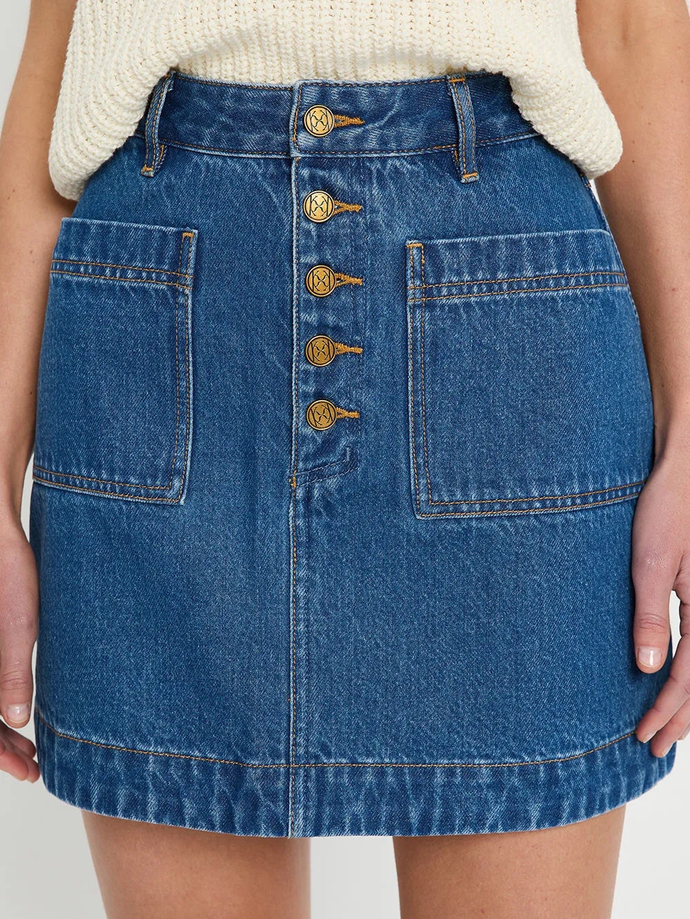 Kivari Cameron Denim Mini Skirt