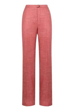 Linen blend tailored trousers