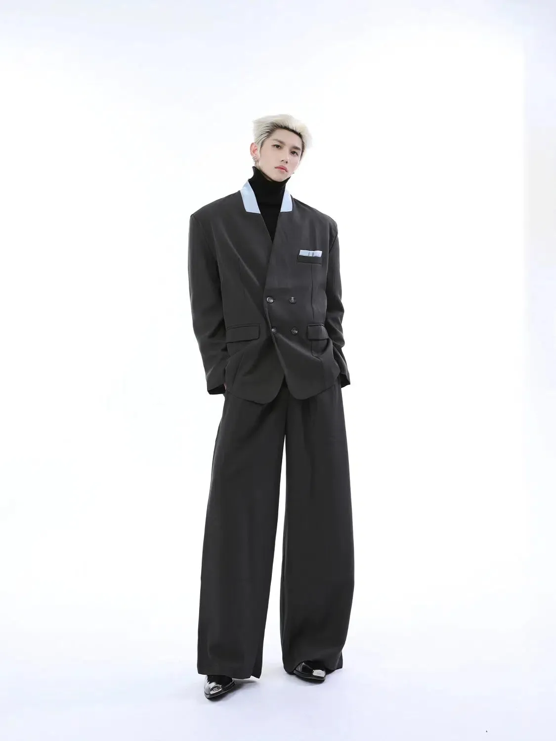 Loose Fit Double-Breasted Suit