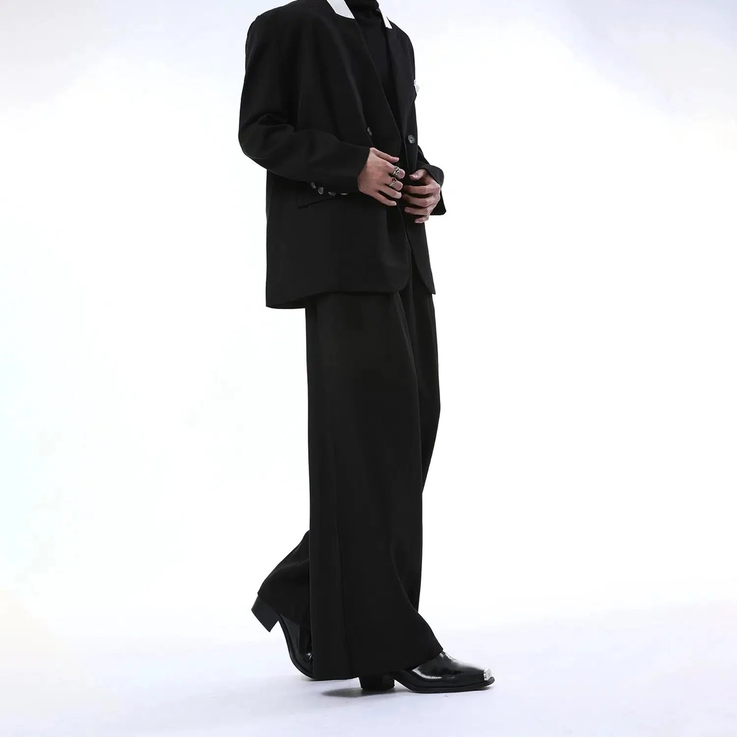 Loose Fit Double-Breasted Suit