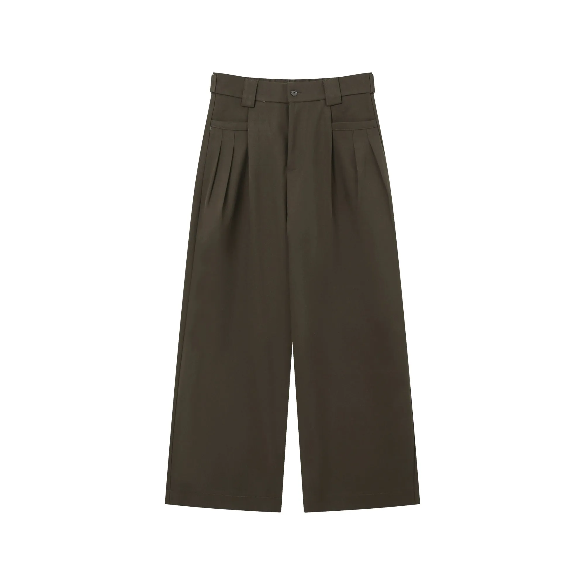 Loose Fit Wide-Leg Pleated Pants
