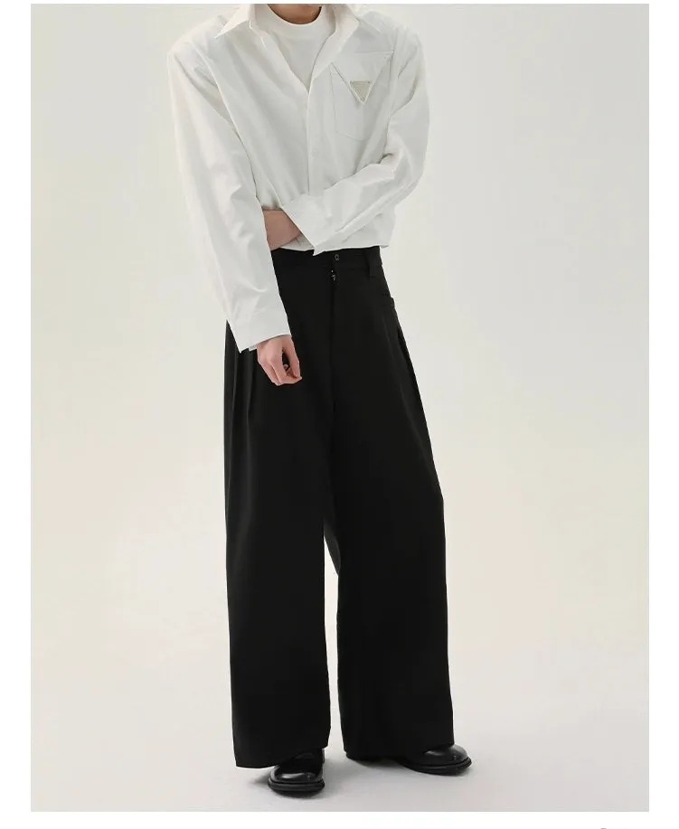 Loose Fit Wide-Leg Pleated Pants