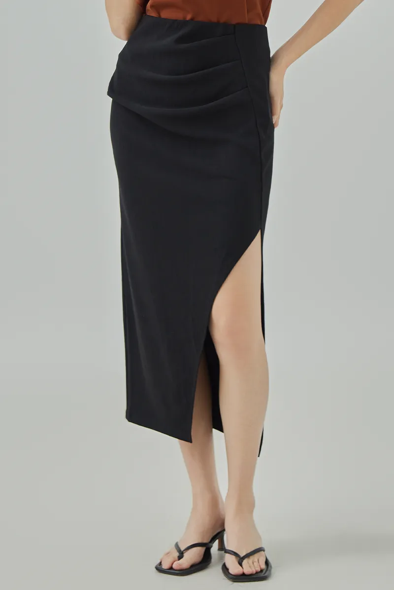 Lucie High Slit Pencil Skirt