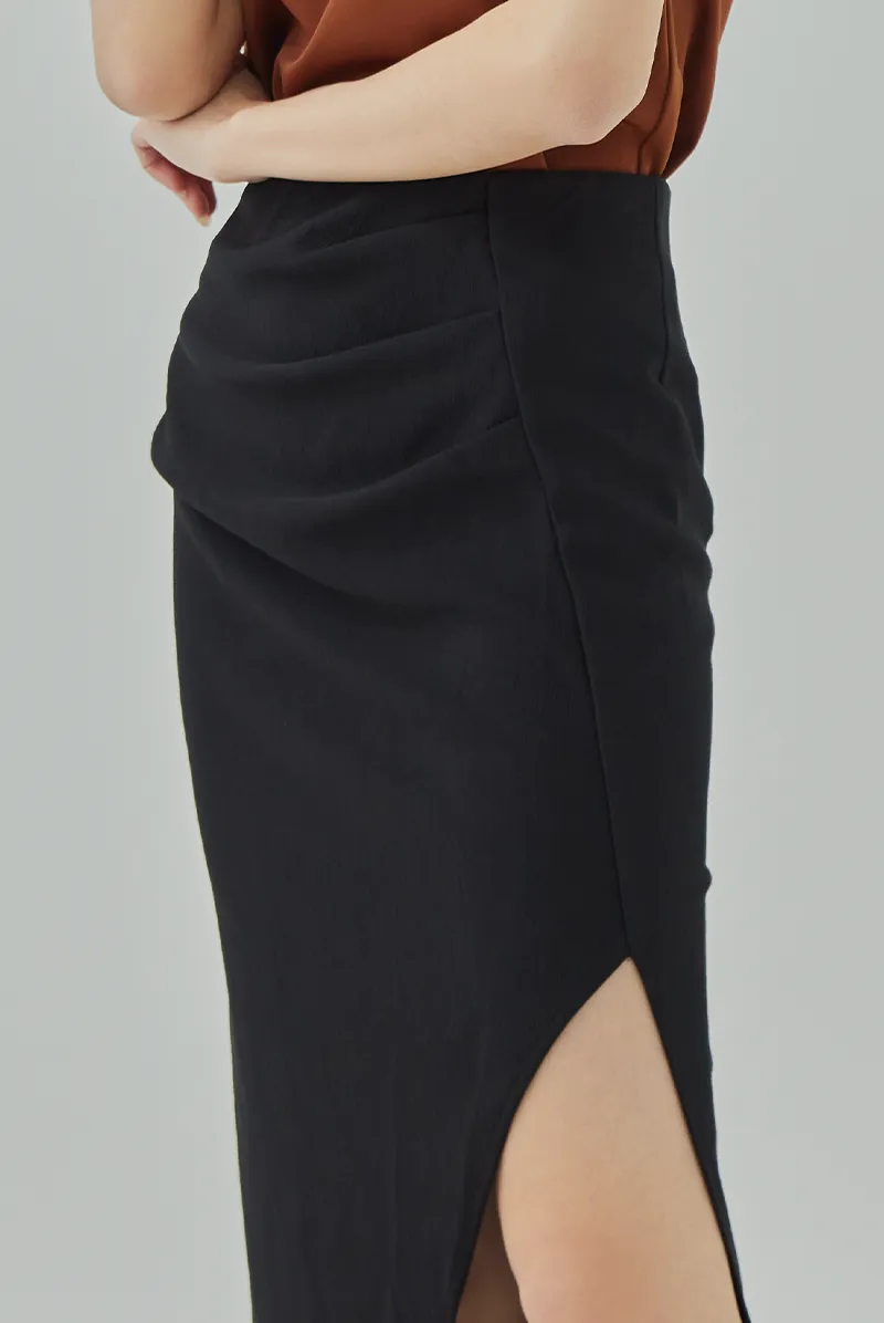Lucie High Slit Pencil Skirt