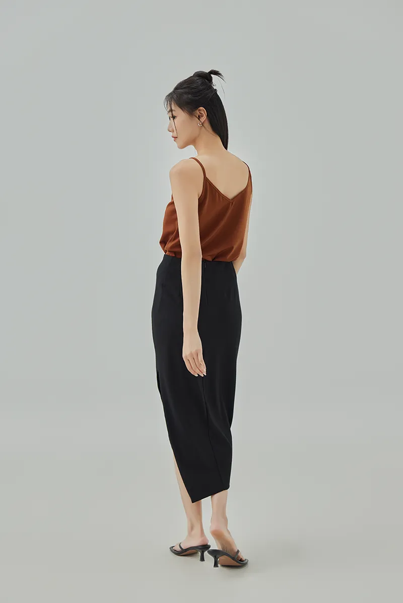 Lucie High Slit Pencil Skirt